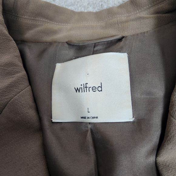 Aritzia Wilfred Lapaz Blazer Tan Size L Lightweight - Picture 11 of 14